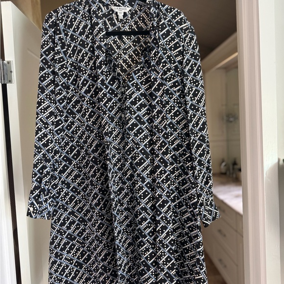 LK Bennett Domino Dot Silk Shirtdress - Picture 2 of 4